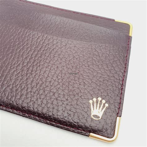 rolex etui|Rolex 5x Lederetui Ledermappe leathercase cardholder .